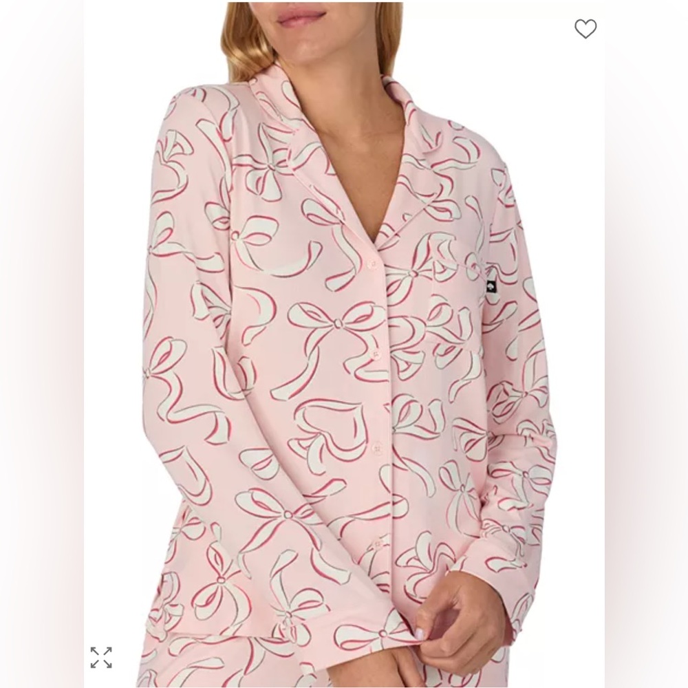 Kate Spade Pink Ribbon Pattern Pajamas (top and bottom sold separately)